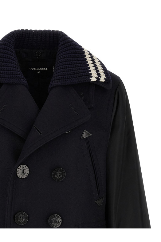 Пальто «Hybrid Peacoat», синее S74AA0331S53003524