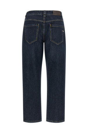 'Shiny Bartack' jeans Blue