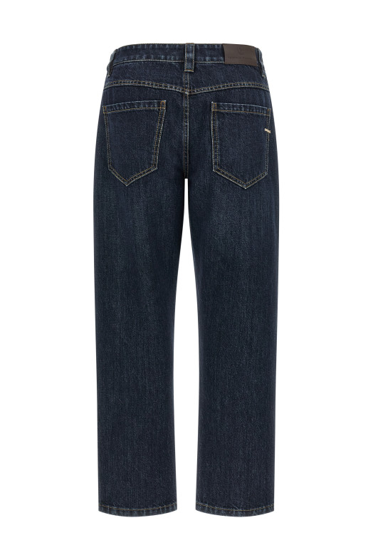 'Shiny Bartack' jeans Blue