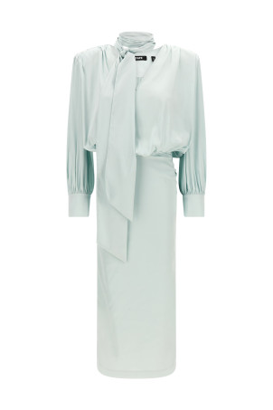 'Ruched Long' dress BLUE
