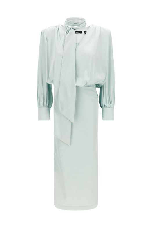 'Ruched Long' dress BLUE