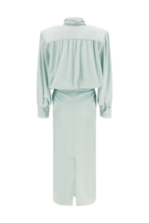 'Ruched Long' dress BLUE