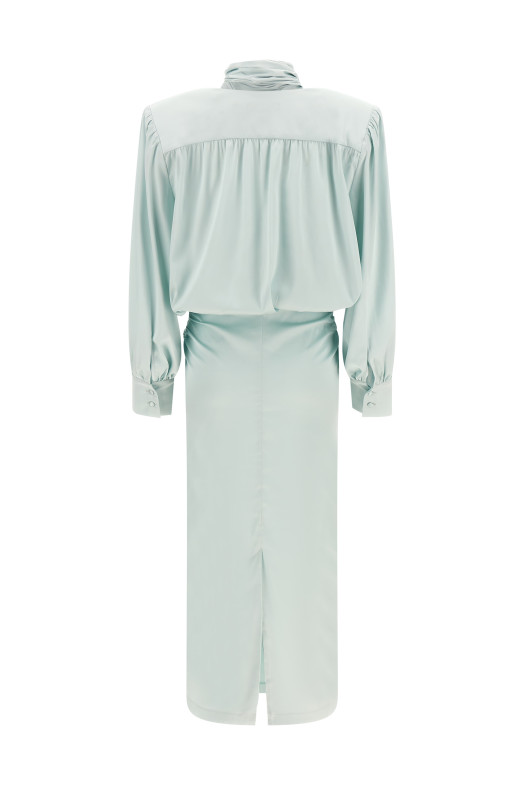 'Ruched Long' dress BLUE