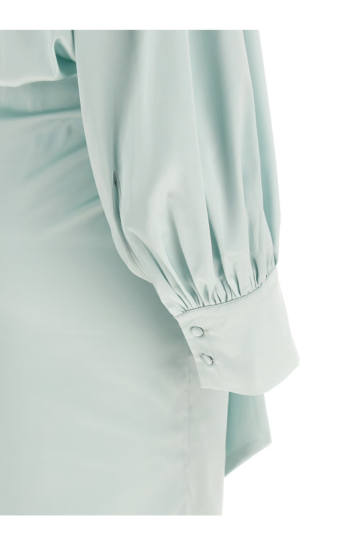 'Ruched Long' dress BLUE