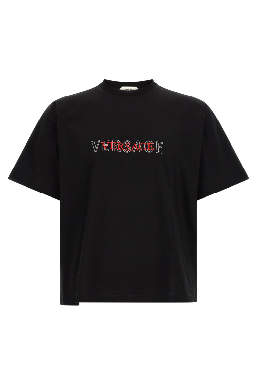 Футболка с логотипом «Versace», черная 10259461A183911B000