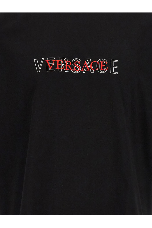 Футболка с логотипом «Versace», черная 10259461A183911B000