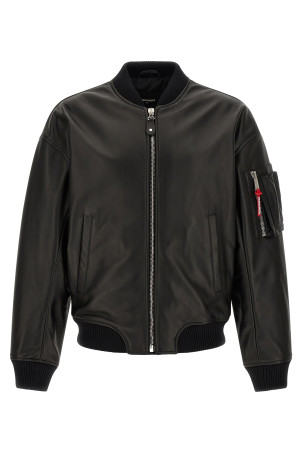 Шкіряна куртка-бомбер, чорна DSQUARED2 S74AM1502SY1491900