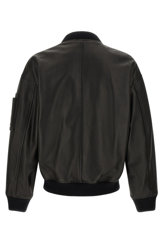 Кожаная куртка-бомбер, черная DSQUARED2 S74AM1502SY1491900