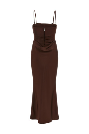 'Corsage Long' dress Brown
