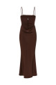 'Corsage Long' dress Brown