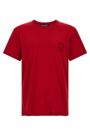 Футболка с вставками в тон, красная DOLCE & GABBANA G8TQ8ZG7QNNR2254