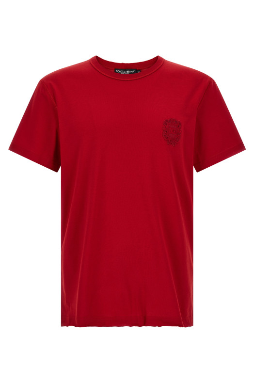 Футболка с вставками в тон, красная DOLCE & GABBANA G8TQ8ZG7QNNR2254