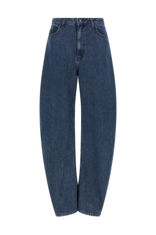 'Draped Barrel Leg' jeans Blue