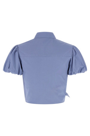 'Blue Cotton Tie Side' top BLUE