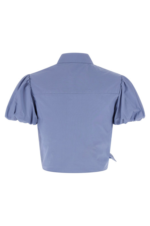 'Blue Cotton Tie Side' top BLUE