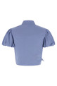 'Blue Cotton Tie Side' top BLUE