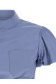 'Blue Cotton Tie Side' top BLUE