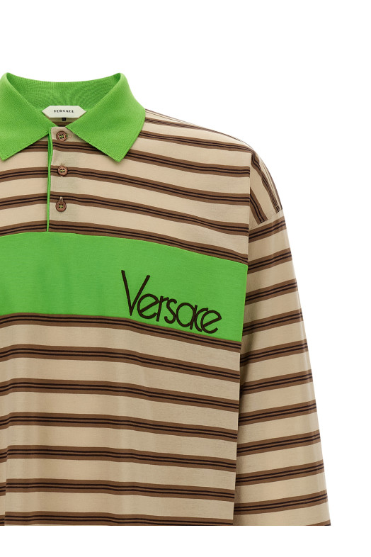 Поло с инкрустацией, многоцветное VERSACE 10255121A184396K980