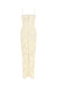 'Flower Mesh Tube' dress White