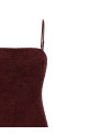 'Flower Mesh Flounce' dress Bordeaux