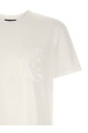 Футболка с ажурным логотипом, белого цвета DOLCE & GABBANA G8RA2ZG7P7UW0800