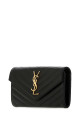 Черный кожаный кошелек Black SAINT LAURENT (372264BOW01)