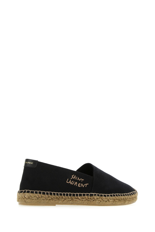 Черные эспадрильи из канваса SAINT LAURENT (6059511P210)