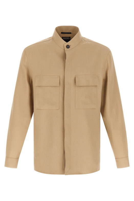 'Oasi Lino' overshirt Beige