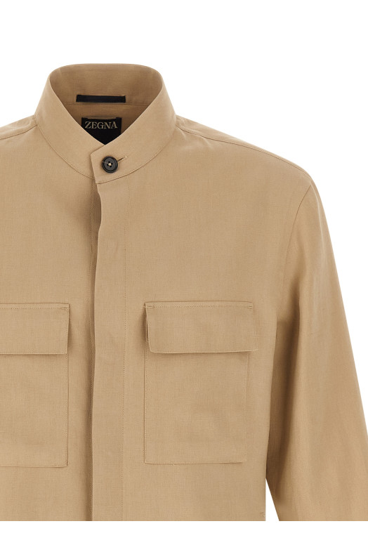 'Oasi Lino' overshirt Beige