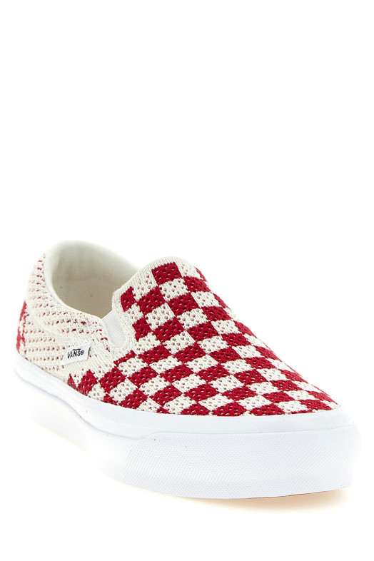 Кроссовки «Classic Slip-On Checkerboard» красного цвета VN000EG1CIS1