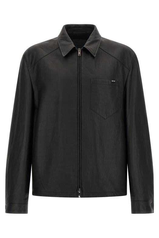 Куртка из кожи наппа, черная PRADA UPW615SOOO19WCF0002