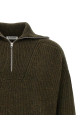 Свитер с полузастежкой-молнией, зеленый JIL SANDER J22GP0291J14848312