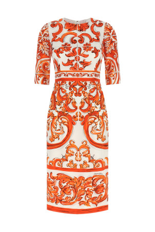 'Maiolica' dress orange