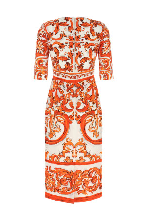 'Maiolica' dress orange