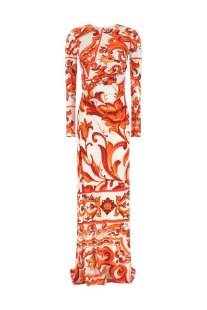 'Maiolica' dress orange