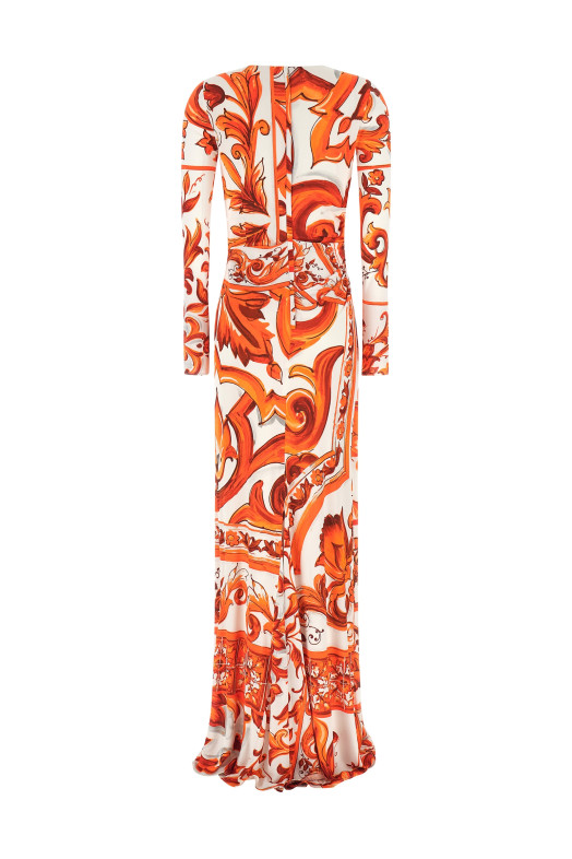 'Maiolica' dress orange