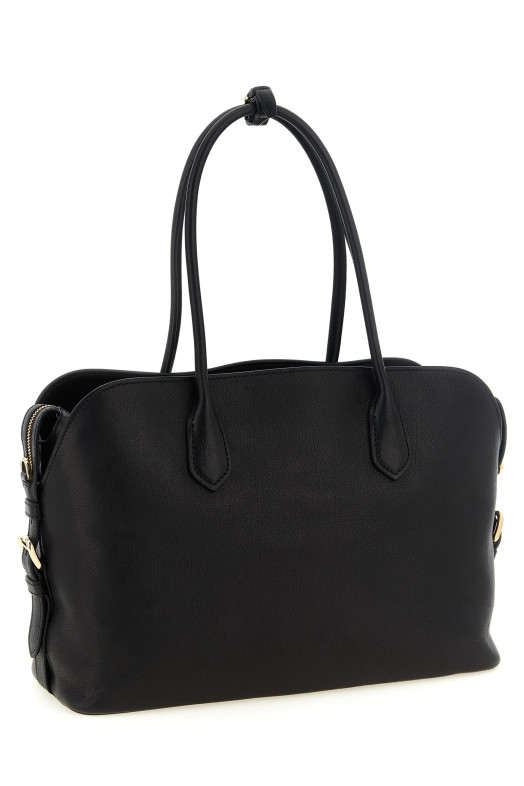 Большая кожаная сумка для покупок, черная PRADA 1BG600VOOO2HFQF0002