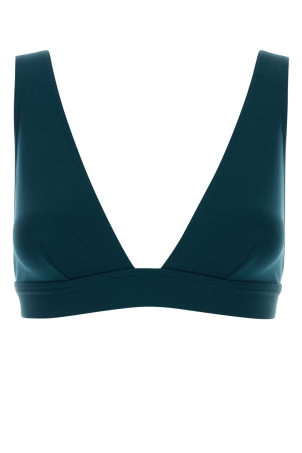 Petrol blue stretch nylon Chrome bikini top ERES (032206)