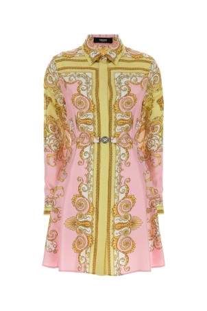 Printed twill shirt dress VERSACE (10189331A17165)