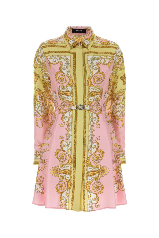 Printed twill shirt dress VERSACE (10189331A17165)