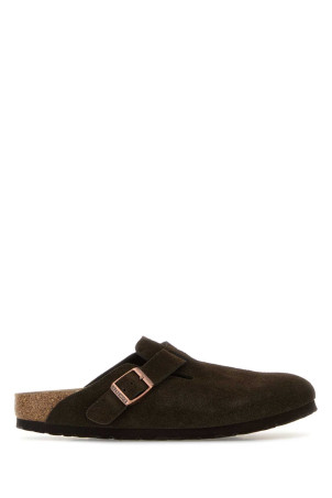 Dark brown suede Boston slippers BIRKENSTOCK (1027460)