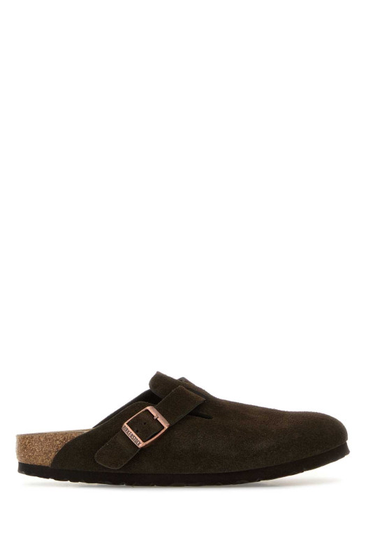 Dark brown suede Boston slippers BIRKENSTOCK (1027460)