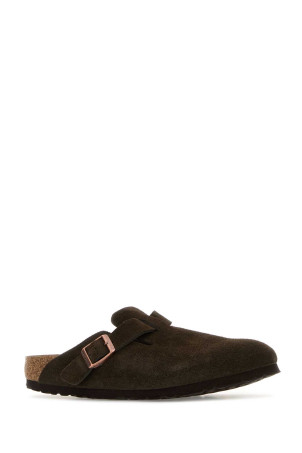 Dark brown suede Boston slippers BIRKENSTOCK (1027460)