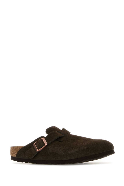 Dark brown suede Boston slippers BIRKENSTOCK (1027460)