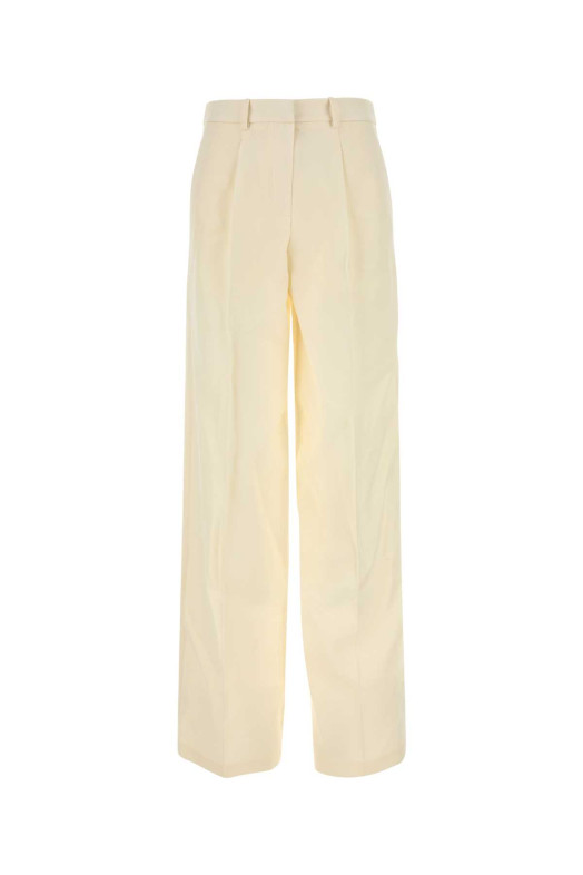 Cream wool blend wide-leg pant Beige MAGDA BUTRYM (160724)