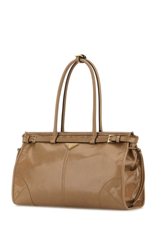 Cappuccino leather shoulder bag PRADA (1BA433VMOO2CYR)