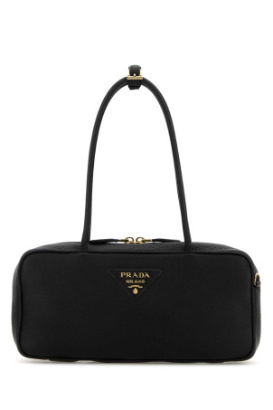Black leather shoulder bag PRADA (1BB126VONO2DKV)