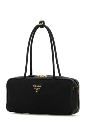 Black leather shoulder bag PRADA (1BB126VONO2DKV)