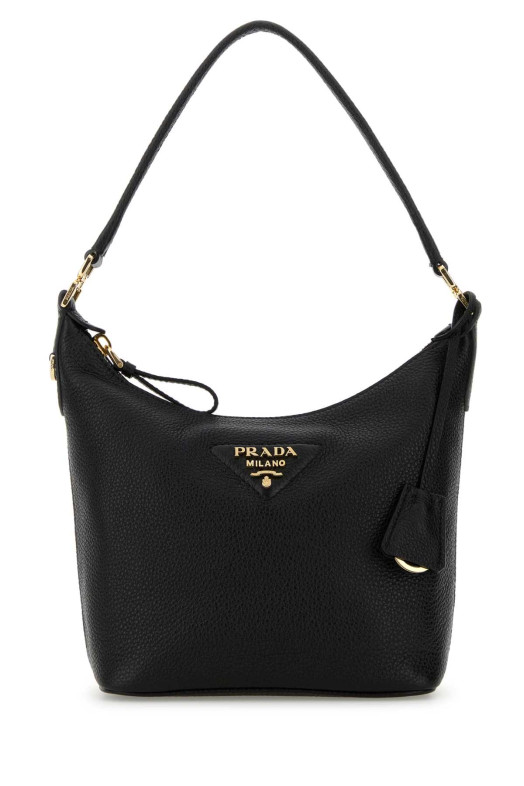 Черная кожаная сумка через плечо PRADA (1BC278VONO2DKV)