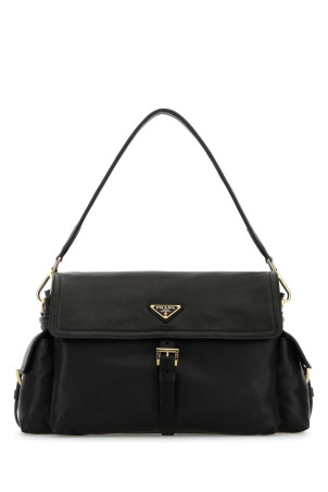 Black leather shoulder bag Black PRADA (1BD391VNOO2DX8)